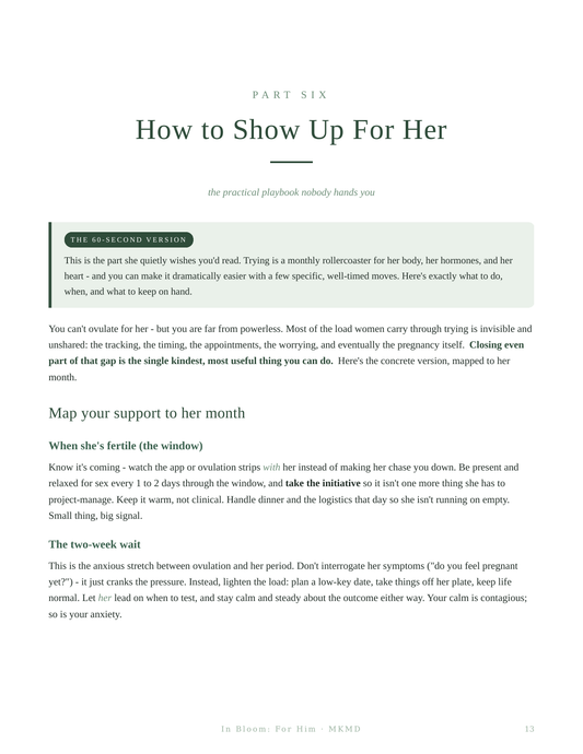 In Bloom For Him: A Male Fertility Guide