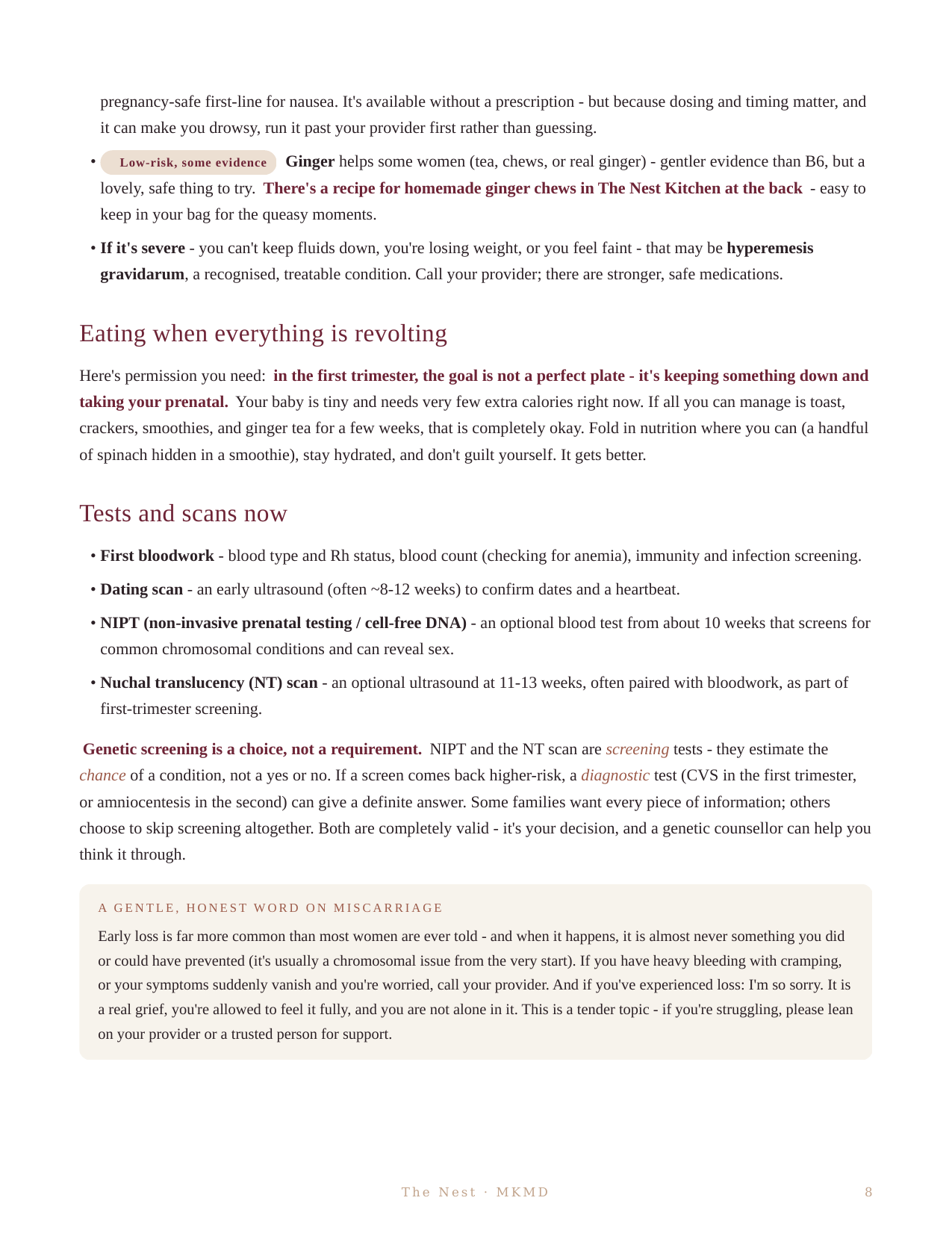 The Nest: A Pregnancy Guide