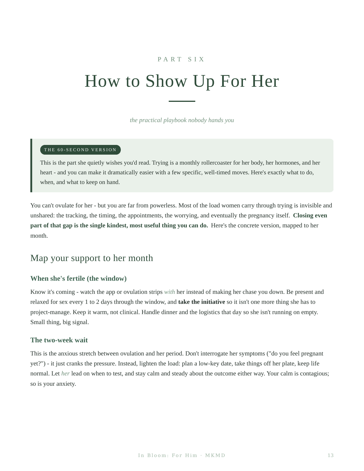 In Bloom For Him: A Male Fertility Guide