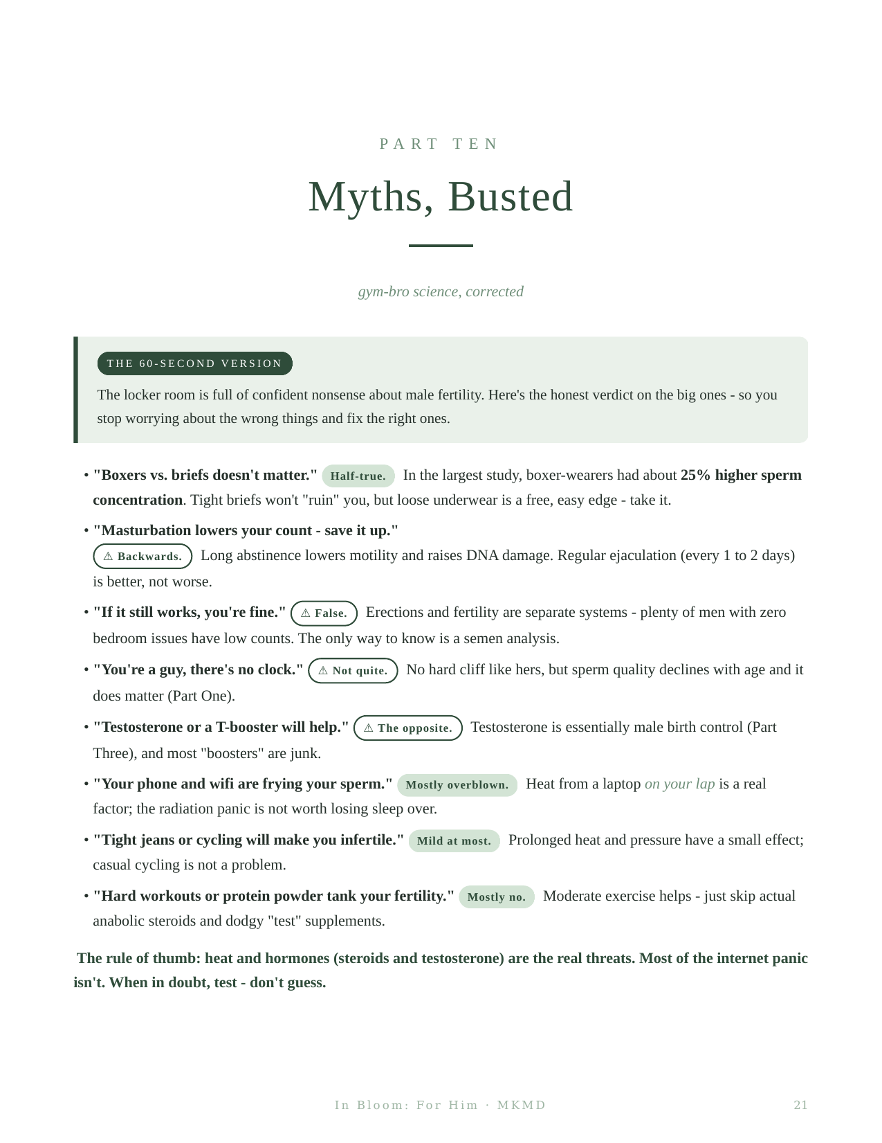 In Bloom For Him: A Male Fertility Guide