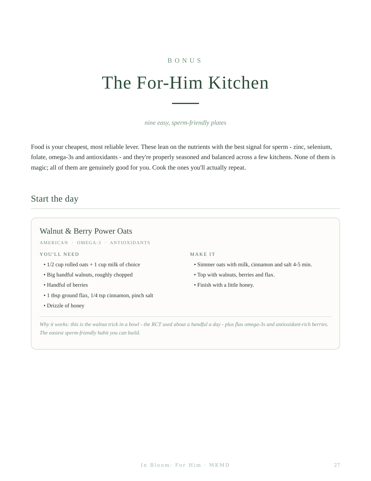 In Bloom For Him: A Male Fertility Guide