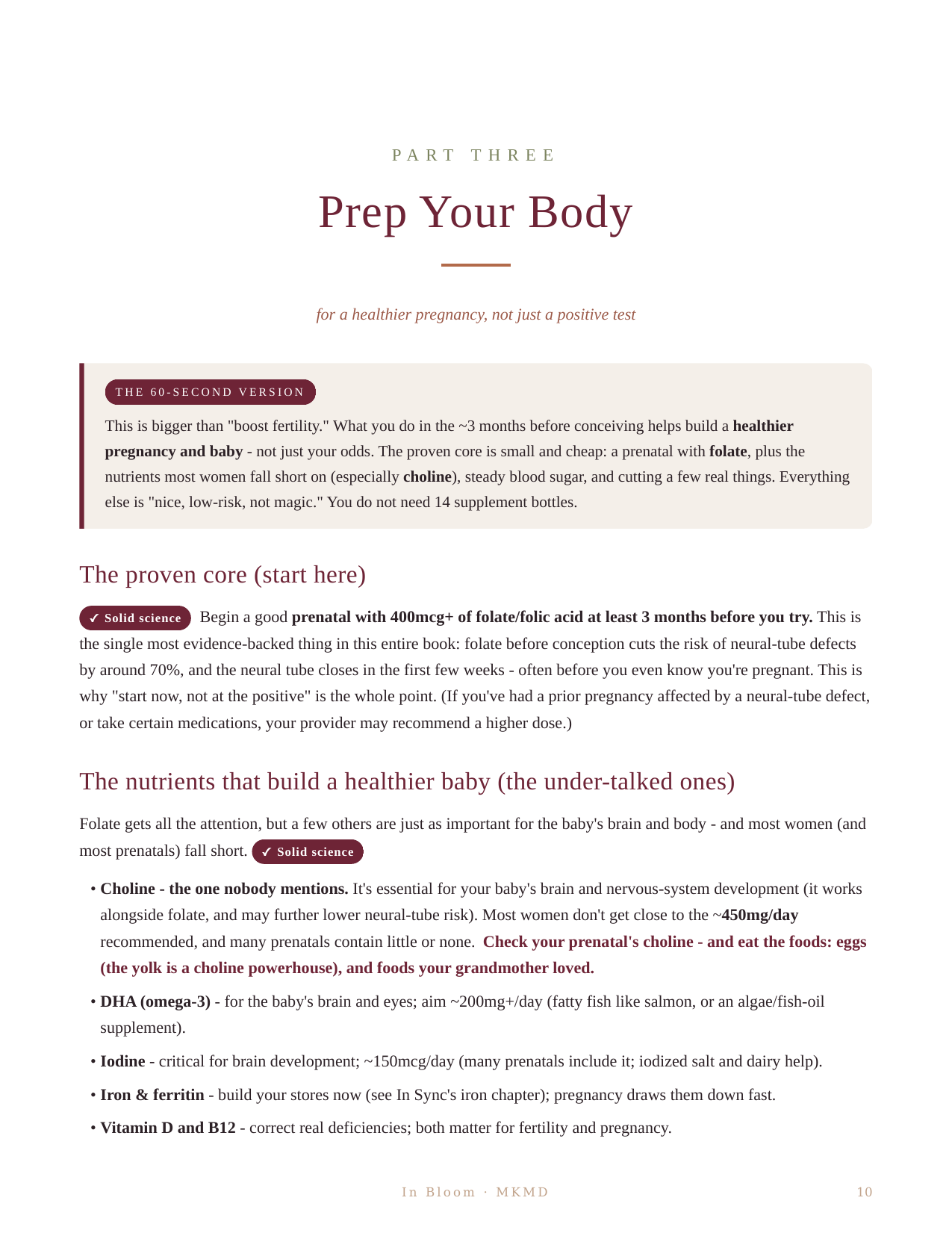 In Bloom: A Fertility & Preconception Guide