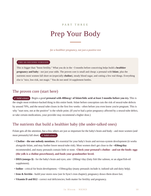 In Bloom: A Fertility & Preconception Guide