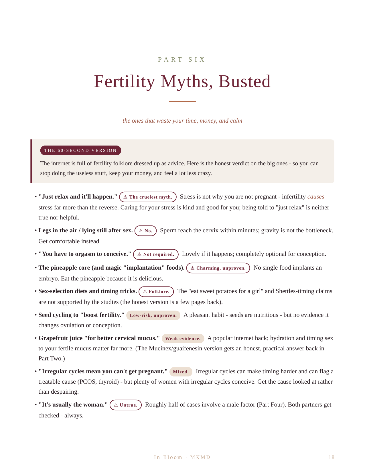 In Bloom: A Fertility & Preconception Guide