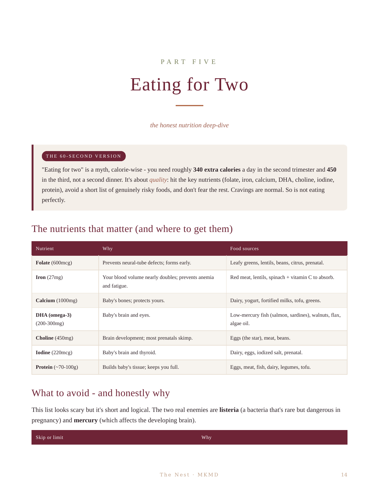 The Nest: A Pregnancy Guide