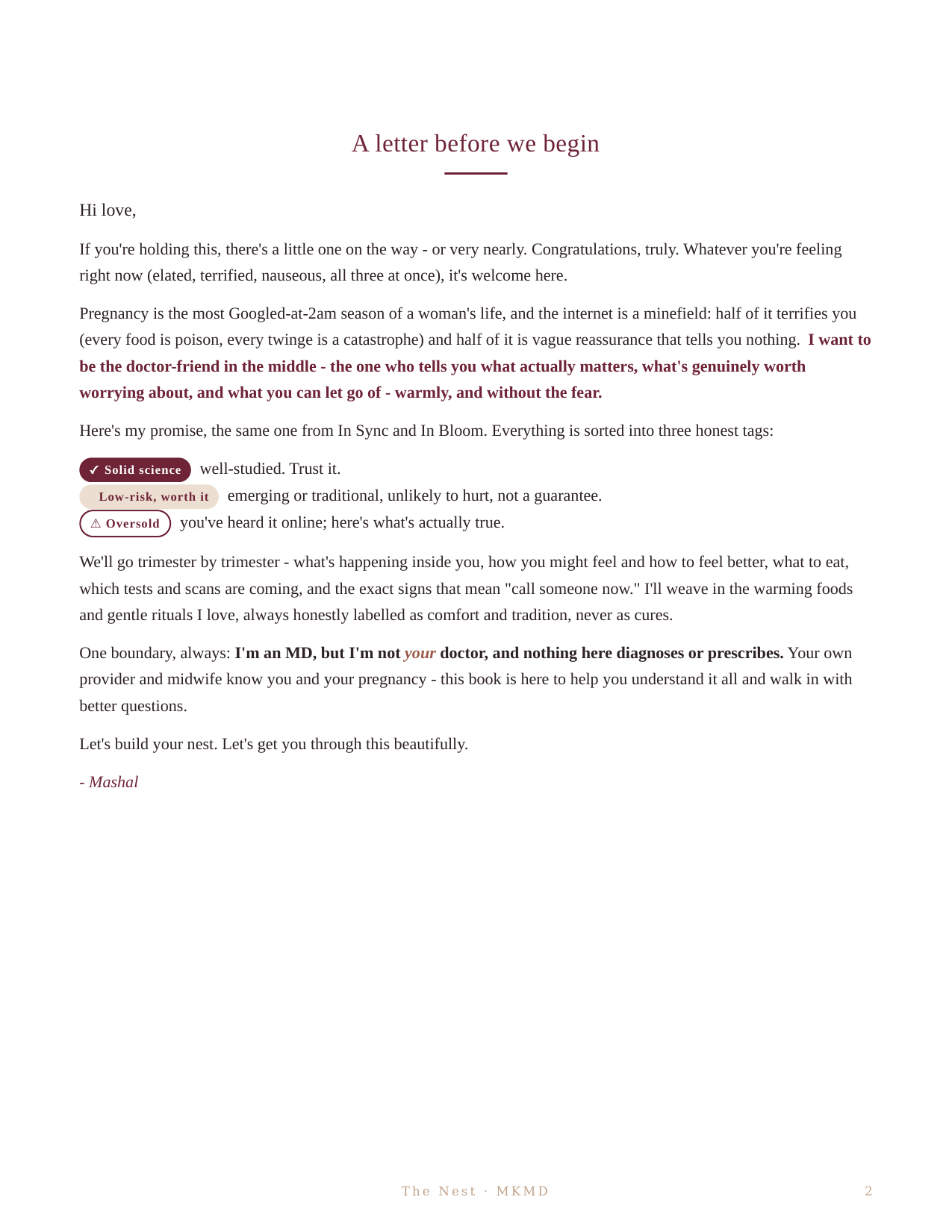 The Nest: A Pregnancy Guide