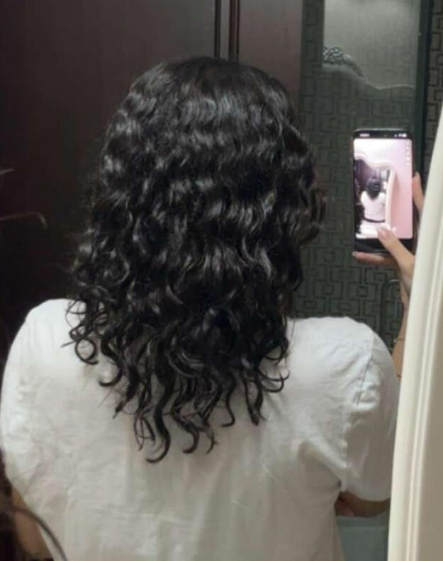 Curly hair right after a big chop